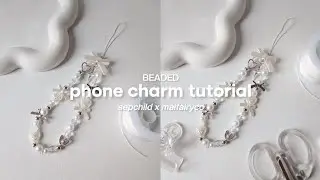 beaded phone charm tutorial ― how to make beaded phone charm | studio.vlog 63 🤍⋆˚ᯓᡣ𐭩