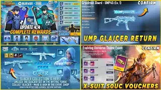 🔴 BLUE LOCK PRIZE PATH REWARDS 🔥 GLACIER UMP RETURN 🤩 M416 GLACIER IN LUCKY SPIN 🥶 X-SUIT VOUCHERS ✅