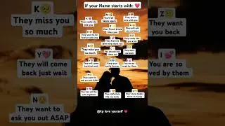 If your Name starts with 💗|find yours and their initials #shorts #trending #viralvideo