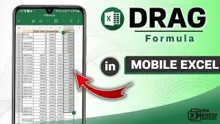 How to drag formula in mobile excel app | number series in mobile excel