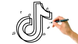 Drawing TikTok Logo Step-By-Step Guide For Kids Draw & Color Tutorial