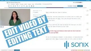 Sonix: Edit video by editing text