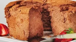 Chocolate Angel Food Cake Recipe Demonstration - Joyofbaking.com