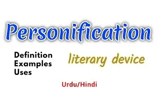 Personification | Personification in Urdu/Hindi | Personification literary device