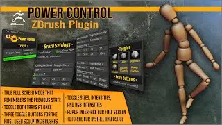 Power Control ZBrush Plugin for real full screen, brush toggles and more