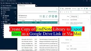 EndNote | Creating Copy & Sharing Endnote Library from one PC to Other | Young Researchers