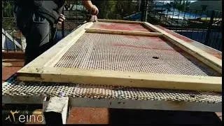 Como se hace una puerta de madera con pallet y placa reciclada 
