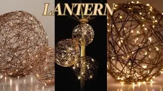 How to Make a Lantern with Jute Yarn | Gorgeous DIY | How to Make Balloon Orbs