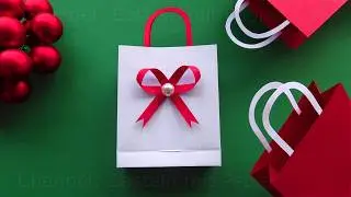 Basteln Weihnachten: Leichte Weihnachtsgeschenke-Tüte basteln mit Papier als Geschenkverpackung 🎀 🛍