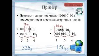 Информатика 6.  Алгоритмы перевода чисел. 1 урок