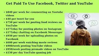 Get Paid To Use Facebook, Twitter and YouTube | social media jobs | work online |