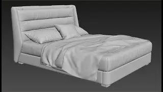 №133 3ds Max and Marvelous Designer and ZBrush Leather Bed Modeling Tutorial