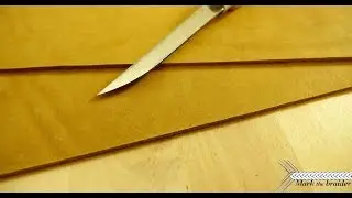 Cutting a straight edge into leather