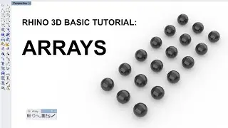 Rhino 3D Beginner Tutorial: Array Basics