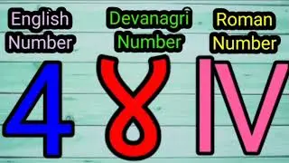 English number 1 to 10 | Devanagari numbers 1 to 10 | Roman numbers 1 to 10
