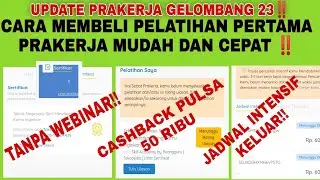 GELOMBANG 23!CARA MEMBELI PELATIHAN  DI TOKOPEDIA TANPA WEBINAR MUDAH CEPAT + CASHBACK PULSA 50 RIBU