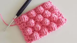 😉 How to crochet a bobble stitch? Ideal for bag, blankets. Simple crochet pattern