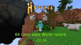 Hypixel Skyblock 64 lime wool Former World Record 6:02.34