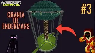 GRANJA de ENDERMANS ESFÉRICA en Minecraft Survival #3
