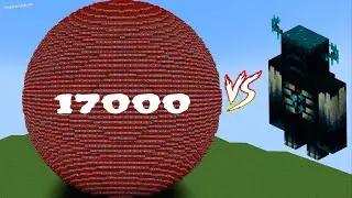17000 TNT VS 100 WARDEN.  MINECRAFT BATTLE