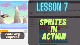 code org Express Course Lesson 7 Sprites in Action