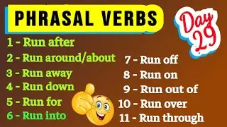 'RUN' Phrasal Verbs for all Competitive Exams | Phrasal Verbs in Hindi, Day-29