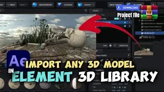 Import any 3D model in element 3D library