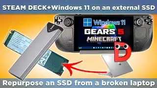 Steam Deck: How to run Windows 11 from an external SSD I SSK SSD enclosure I M.2 NVME I GamePass