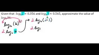 Appling Properties of Logarithms to Approximate Logarithmic Expressions Video