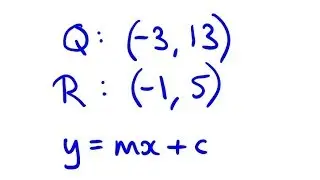 Straight Line Graph Gradient & Equation: y=mx+c