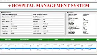 Hospital management system project in python with database | Mini project | Tkinter |