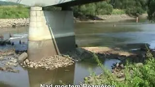 Jez Strž Kroměříž   pochůzka po toku při vypuštěné zdrži