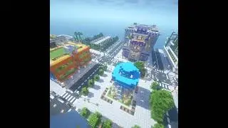 Minecraft city in VR