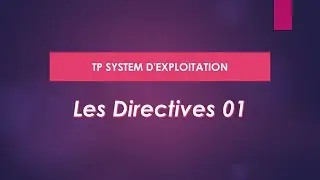 Système d'exploitation 2 - NASM  - Les Directives 01 -