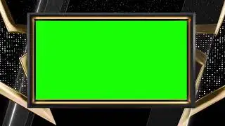 Golden Star with Solid Black Green Screen Frame with Ultra High Quality | FREE TO USE | iforEdits