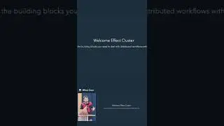 Effect Cluster Workflows #typescript