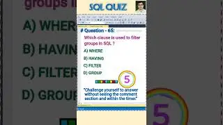 SQL Quiz 65 || #sql #mysql #coding #quiz #interview #mcq #shorts #viralvideo #reels @SekharAcademy1