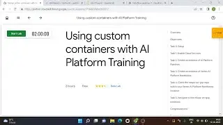 Using custom containers with AI Platform Training | Qwiklabs | Google cloud platform