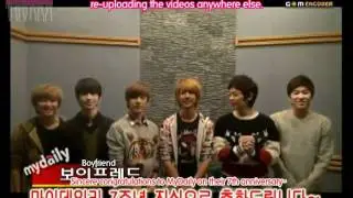 [BOYFRIENDSUBS] 111126 - Boyfriend congratulation message to mydaily.avi