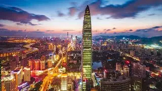Takeoff from Shenzhen Airport, China 4k
