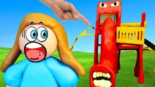 Clay Cartoon EXTRA SLIDE vs TRAIN EATER + making