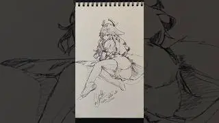 Stickman cute anime girl 😳 #shorts #anime #drawing