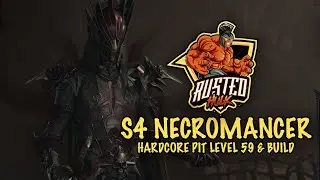 D4 Necromancer Hardcore Pit Level 59 - Clear and Build