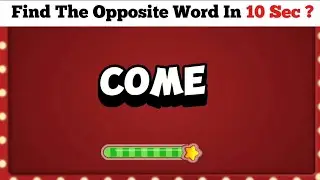 Find The Opposite Word 🧐