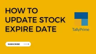 How to updates expire date in stock items // batches in tally prime
