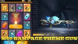 Free Fire Upcoming Tonight M60 Rampage Theme Incubator Skin 100% Confirm | Tonight Update FF