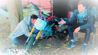 Питбайк за 20 тысяч ₽ | Снимаем YX150 и разбираем поршневую | Часть 1