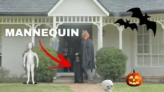Taking A Mannequin Trick Or Treating