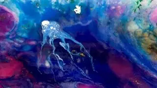 Acrylic Resin Under Sea Abstract Art Pour