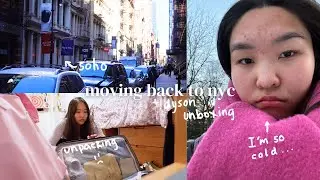 moving back to nyc | dyson unboxing, soho shopping and unpacking ❄️🍎